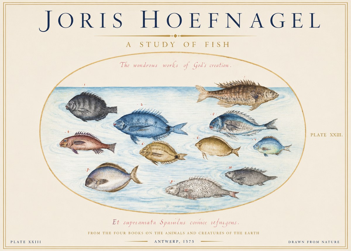 Joris Hoefnagel A Study of Fish No1 - Plakat