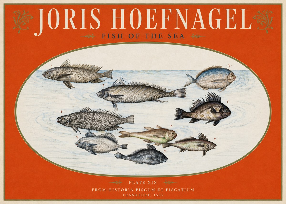 Joris Hoefnagel Fish of the Sea No3 - Plakat