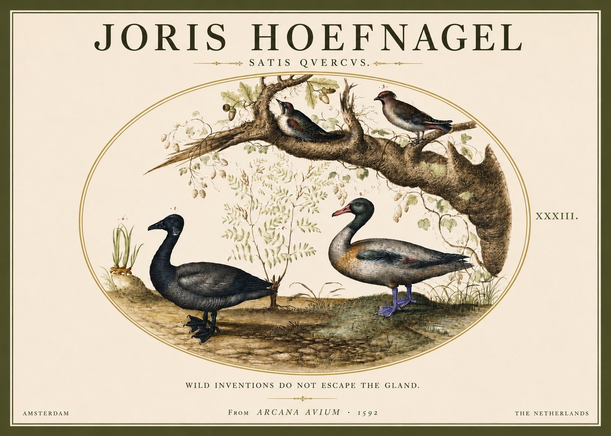 Joris Hoefnagel Satis Quercus. Birds of the Marsh No5 - Plakat