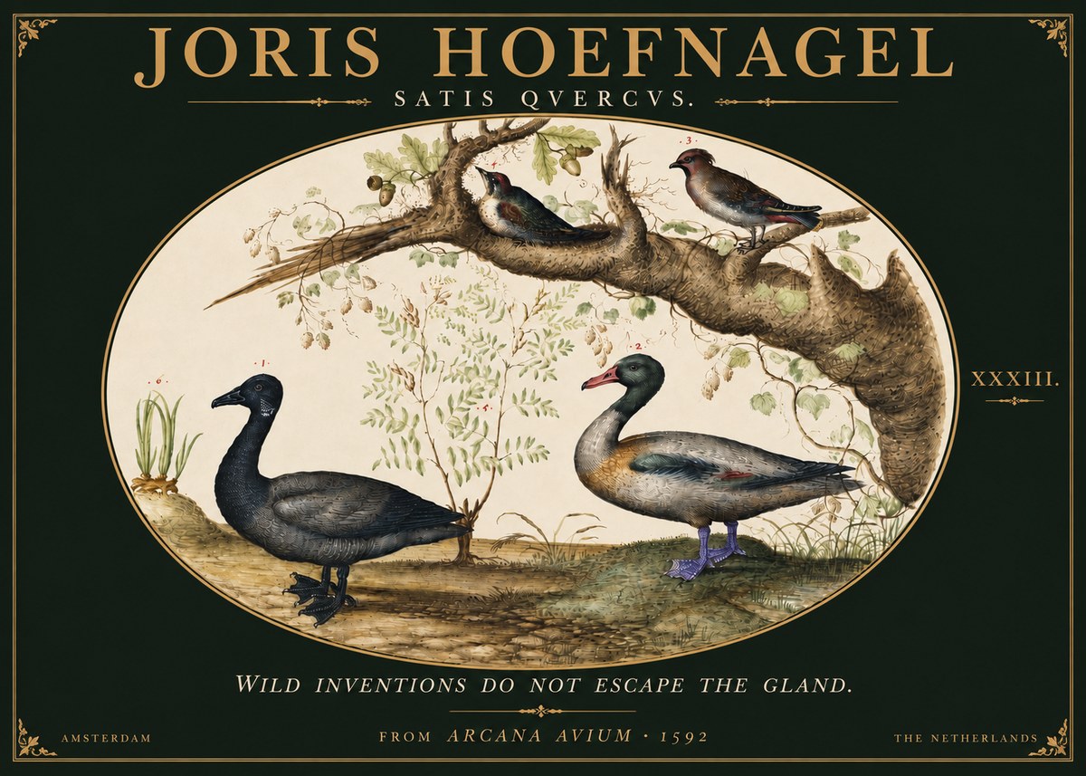 Joris Hoefnagel Satis Quercus. Birds of the Marsh No6 - Plakat