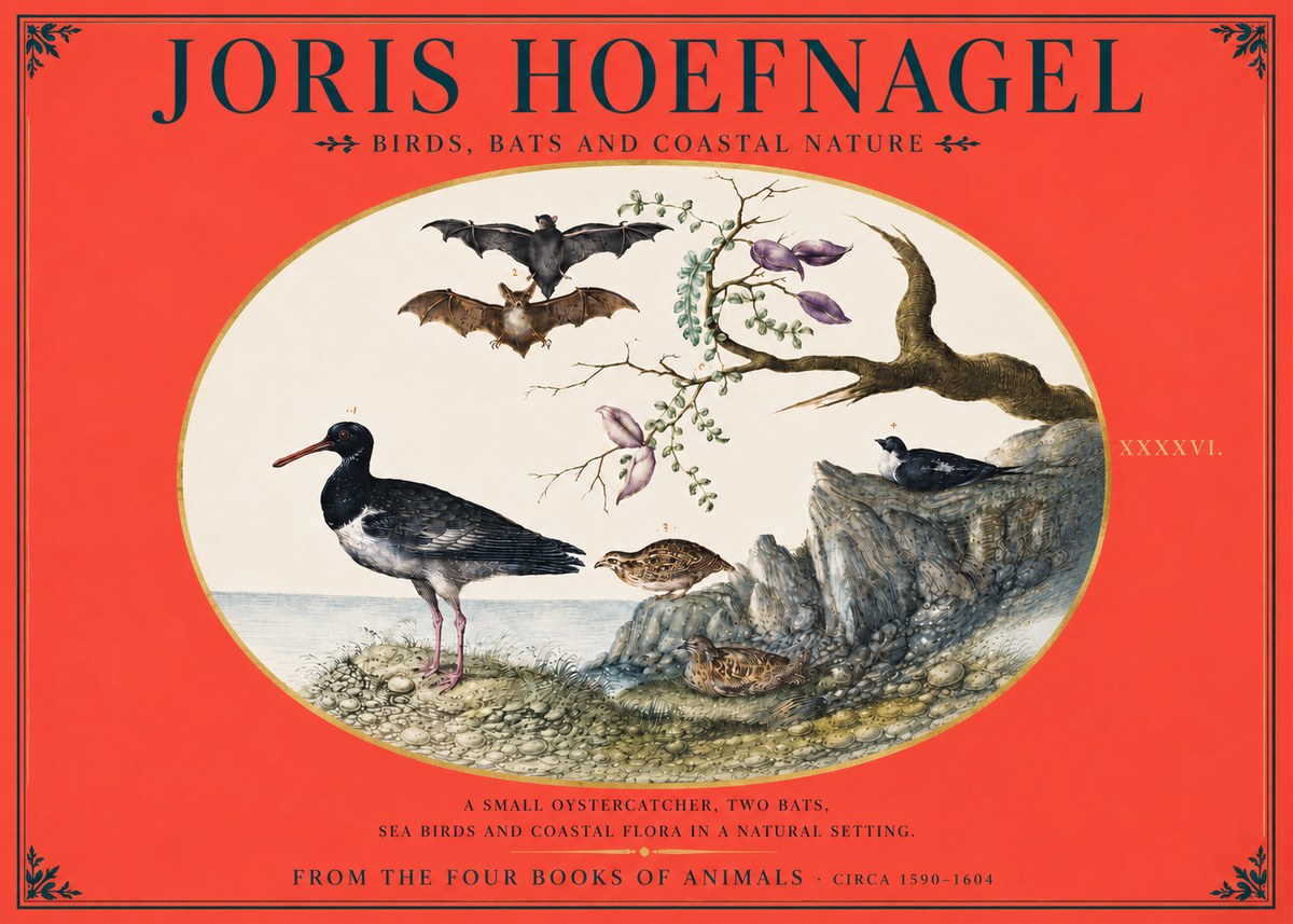 Joris Hoefnagel Birds, Bats and Coastal Nature No4 - Plakat