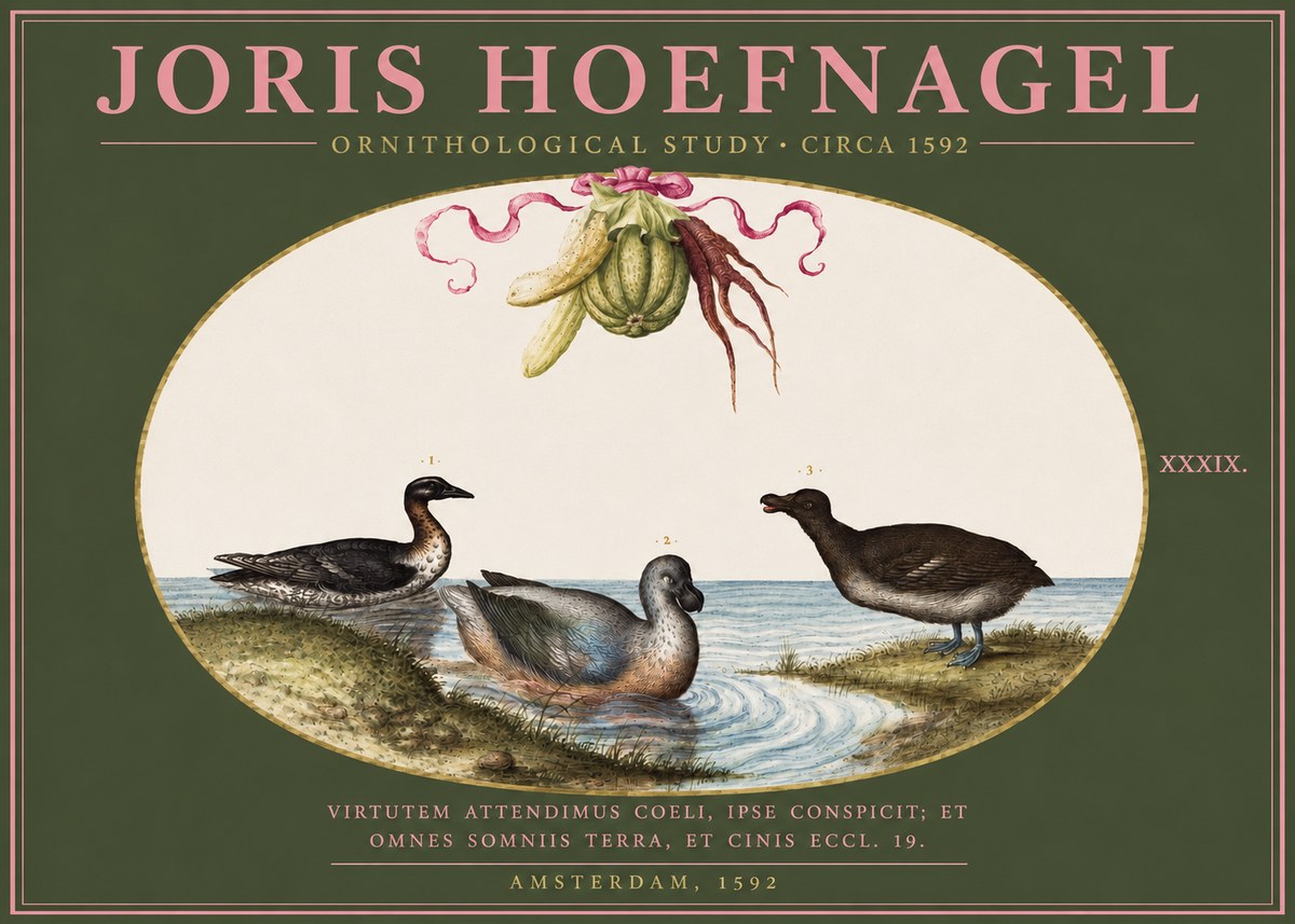 Joris Hoefnagel Ornithological Study No4 - Plakat