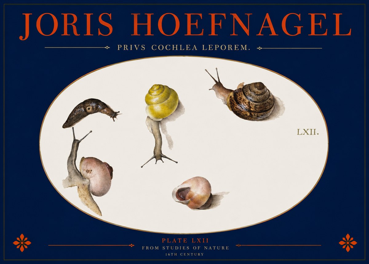 Joris Hoefnagel Privs Cochlea Leporem. No2 - Plakat