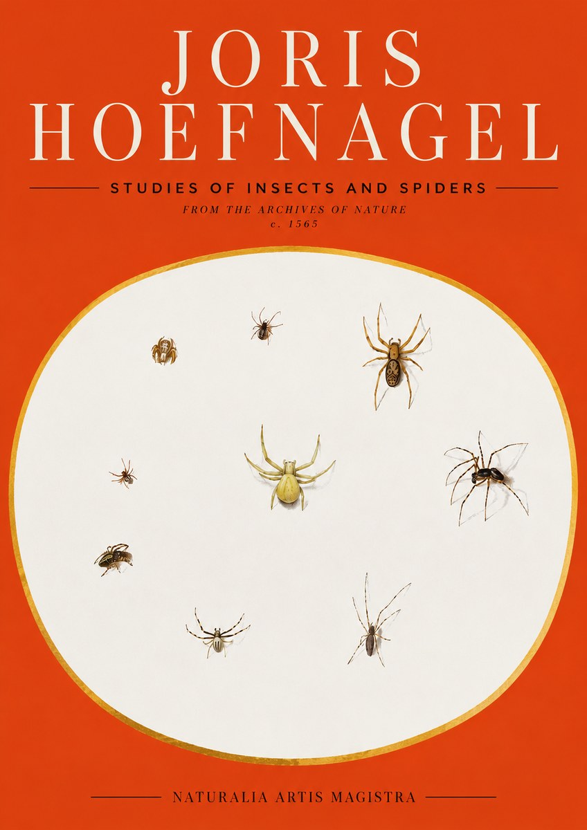 Joris Hoefnagel Studies of Insects and Spiders No2 - Plakat