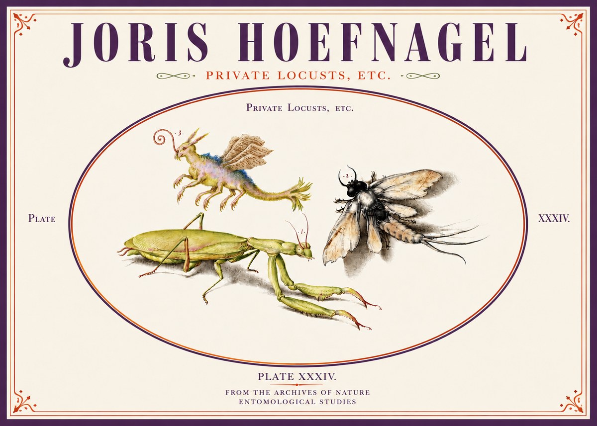 Joris Hoefnagel Privs Locvsta Bovem. No5 - Plakat
