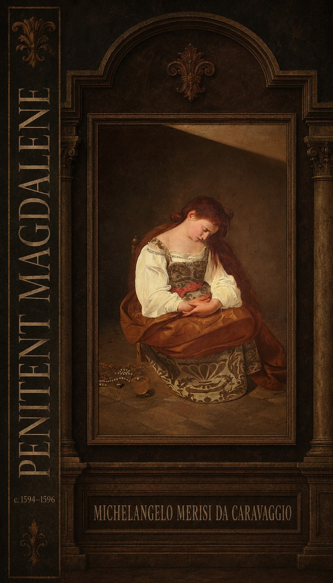 Michelangelo Merisi da Caravaggio Penitent Magdalene No4 - Plakat