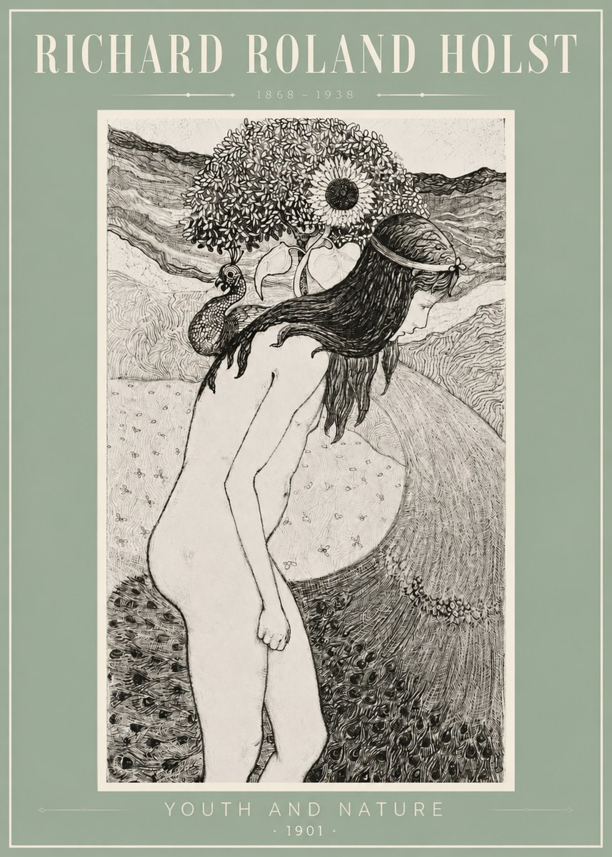 Richard Roland Holst Youth and Nature No3 - Plakat