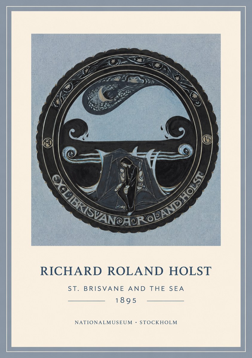 Richard Roland Holst St. Brisvane and the Sea No1 - Plakat