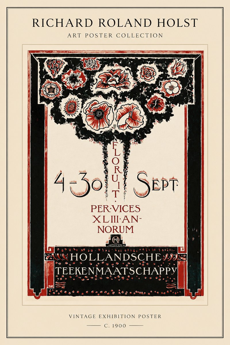 Richard Roland Holst Hollandsche Teekenmaatschappij No1 - Plakat