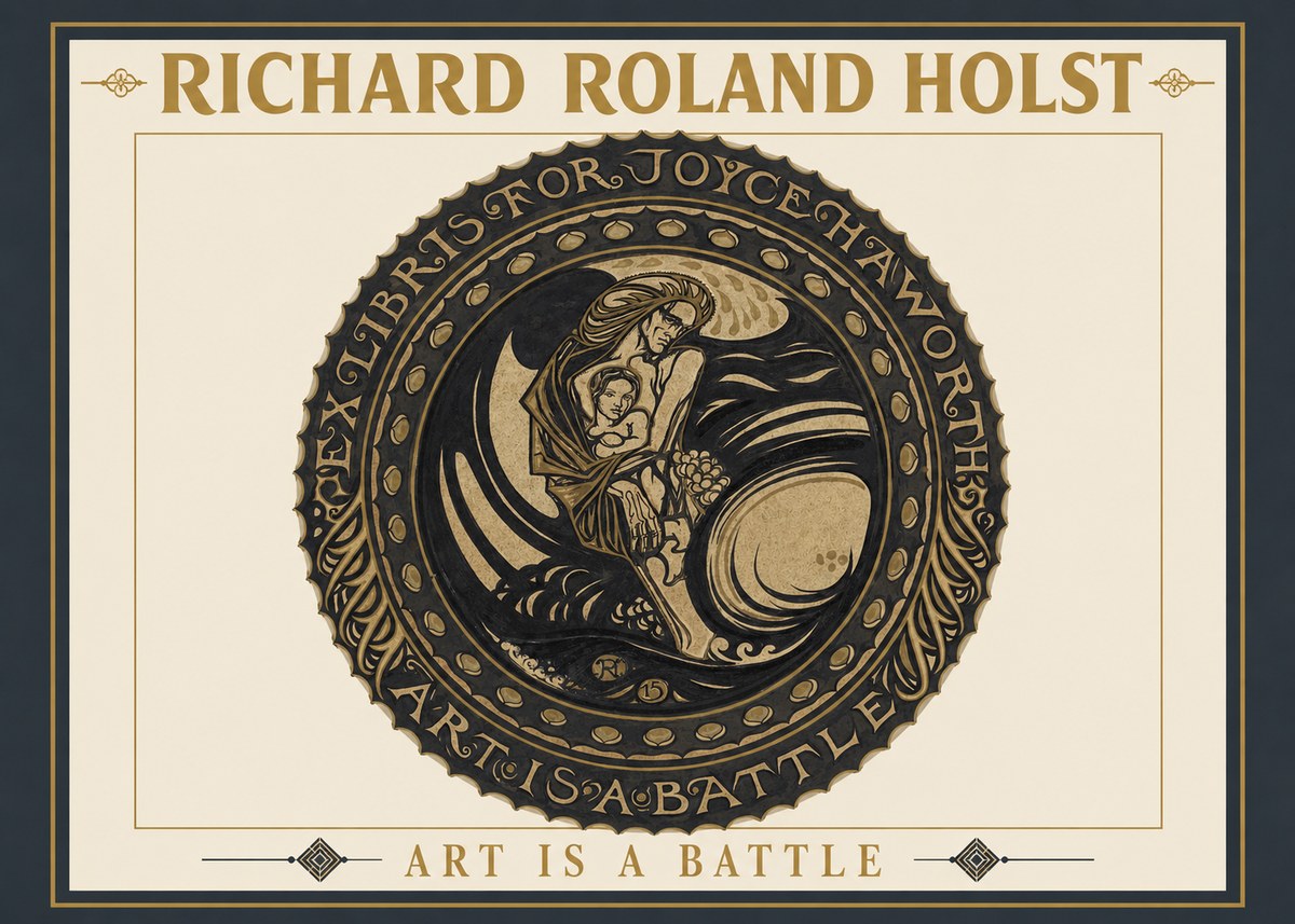 Richard Roland Holst Ex Libris for Joyce Haworth No2 - Plakat