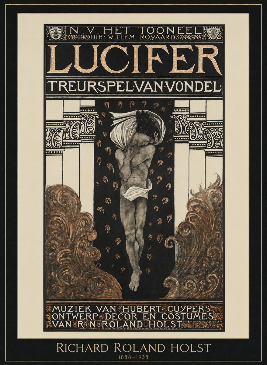 Richard Roland Holst Lucifer Treurspel Van Vondel No1 - Plakat