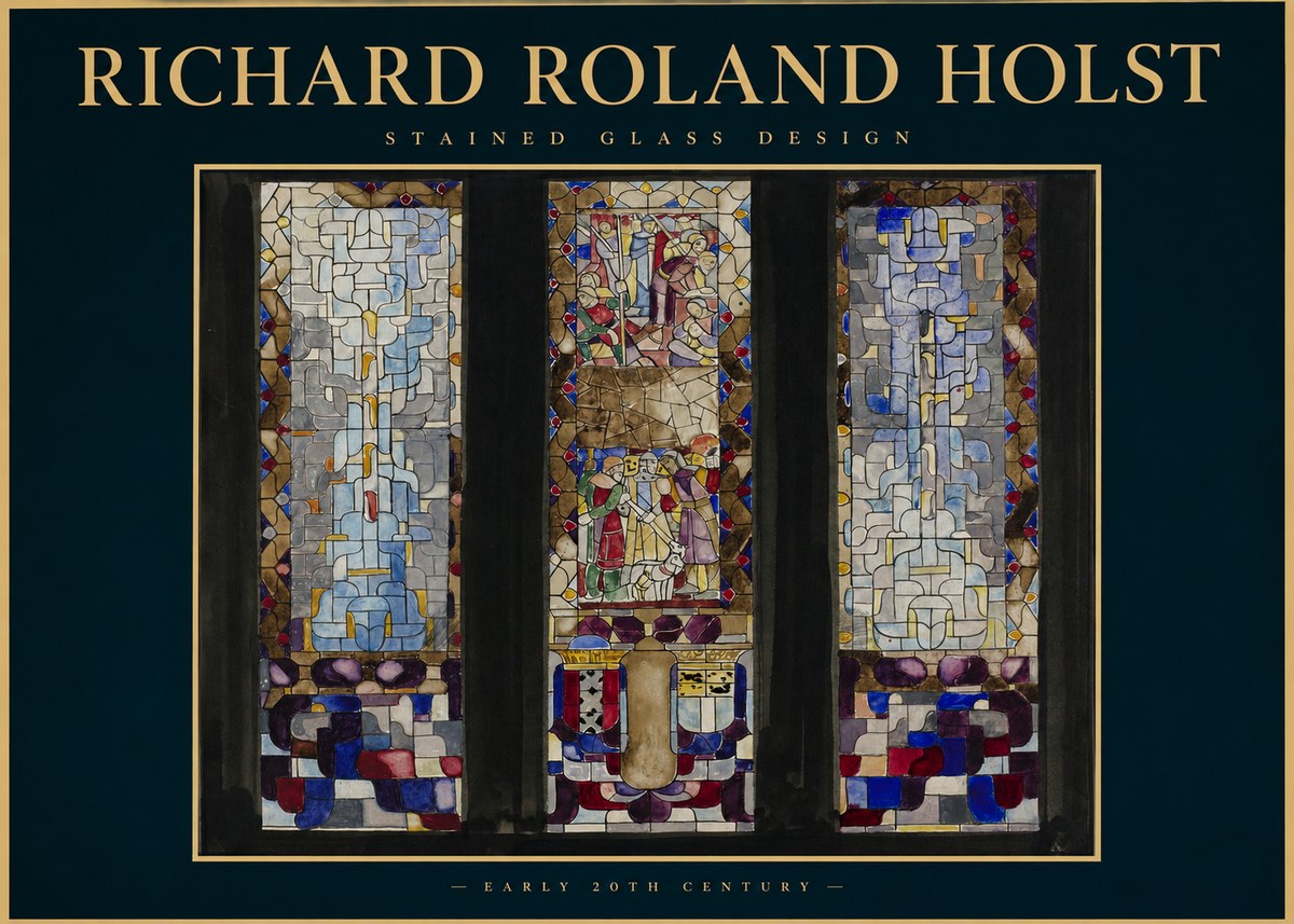 Richard Roland Holst Stained Glass Design No2 - Plakat