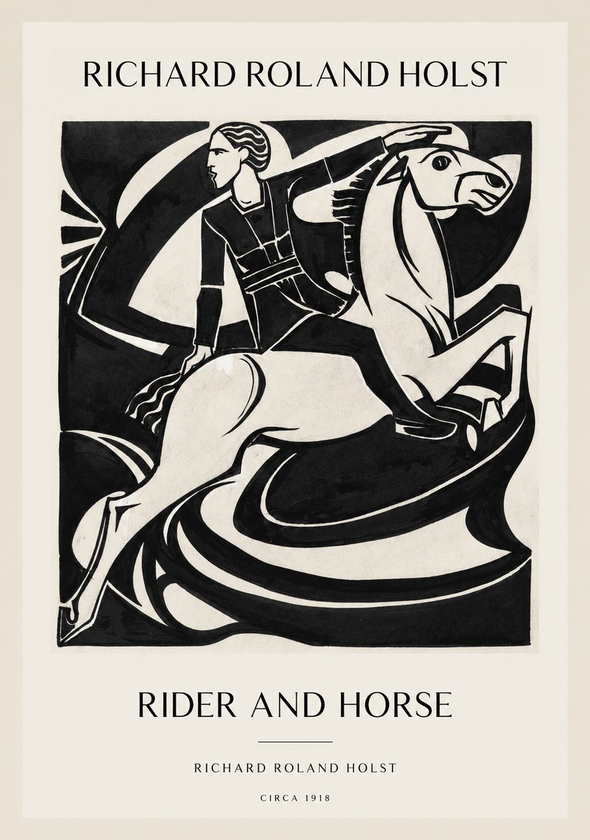 Richard Roland Holst Rider and Horse No1 - Plakat