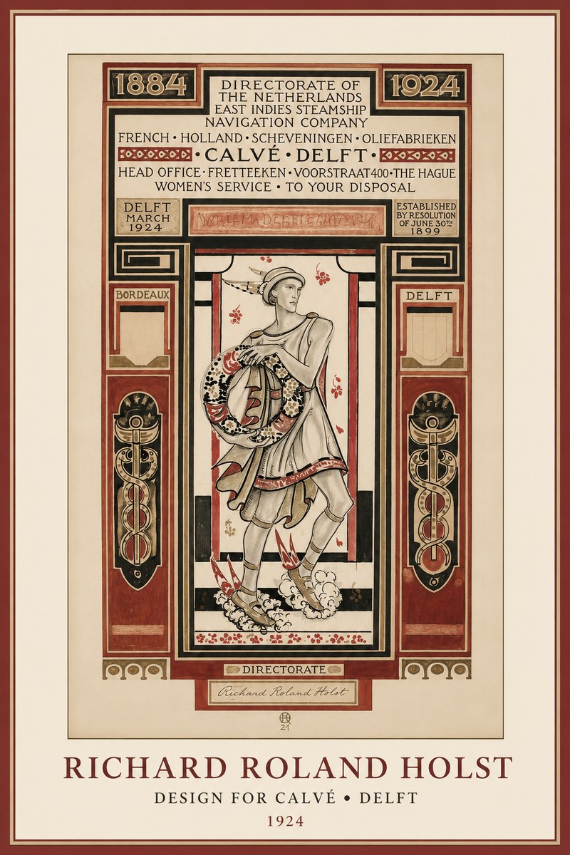Richard Roland Holst Design for Calvé • Delft No1 - Plakat
