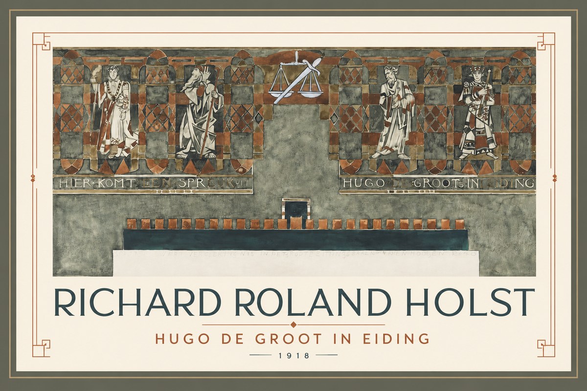 Richard Roland Holst Fresco Design - City Hall, Lidingö No3 - Plakat