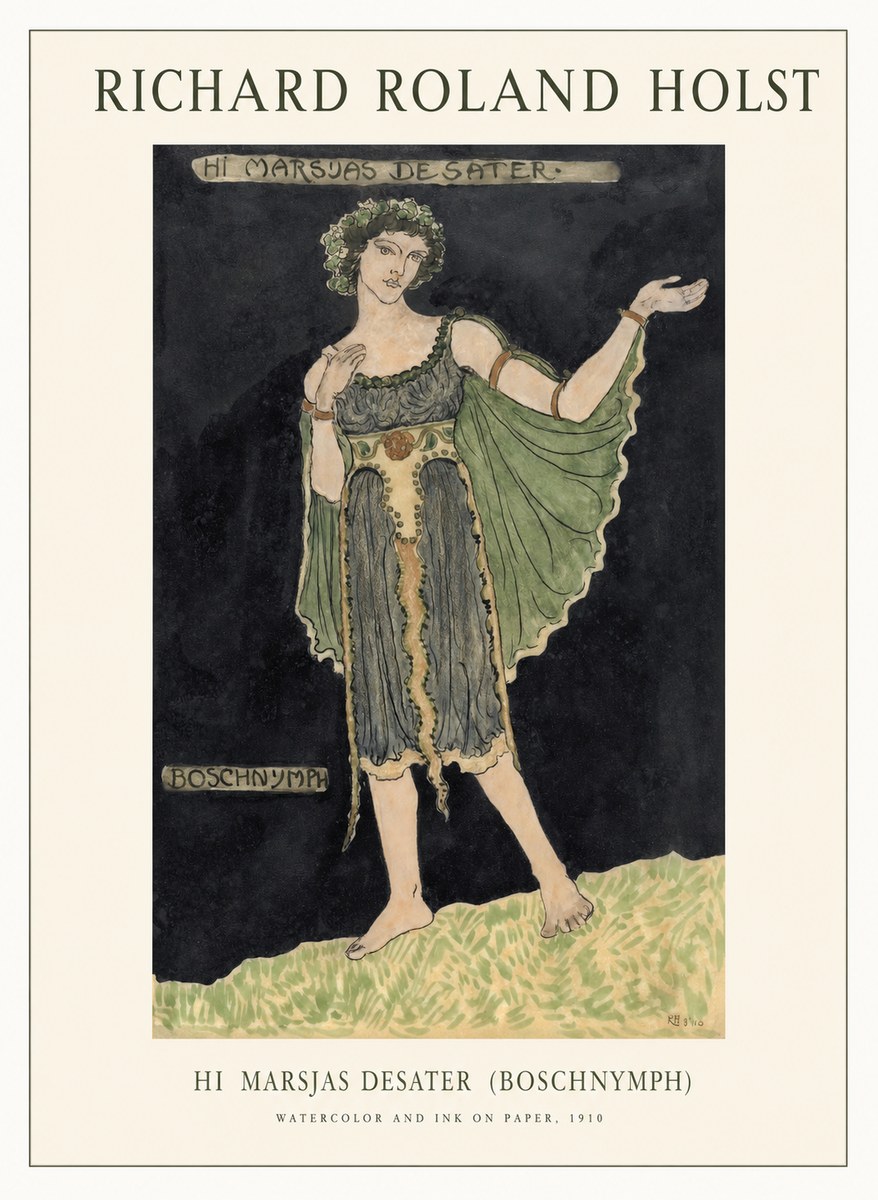 Richard Roland Holst Hi Marsjas Desater (Boschnymph) No1 - Plakat