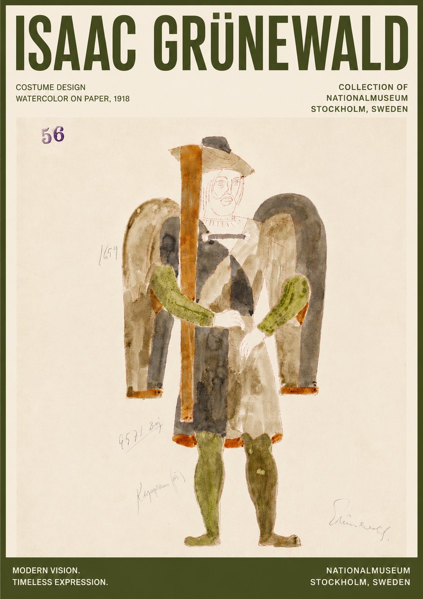 Isaac Grünewald Costume Design IV No4 - Plakat