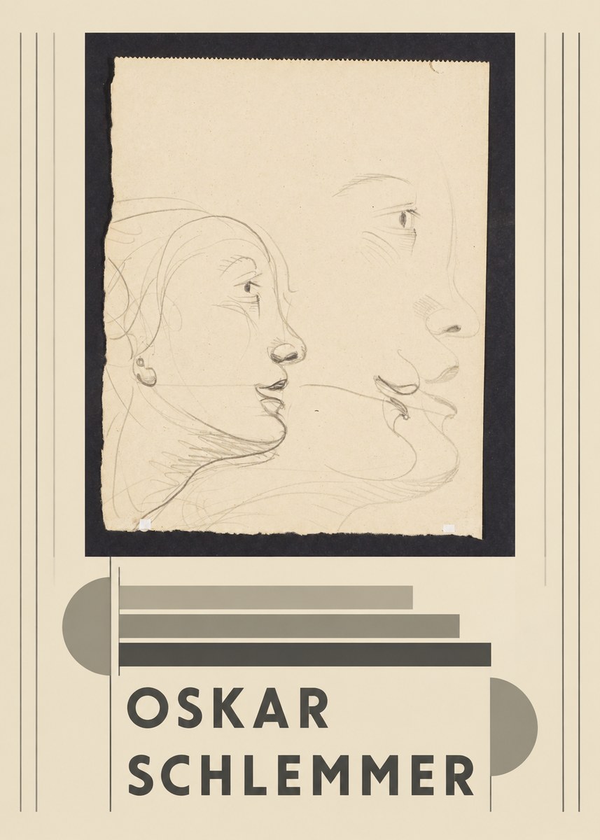 Oskar Schlemmer Profile Studies No3 - Plakat