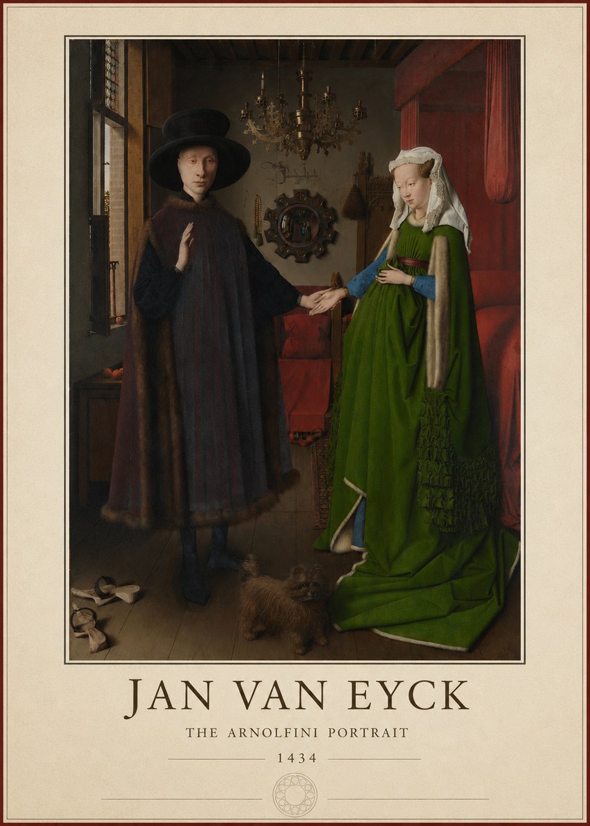 Jan van Eyck The Arnolfini Portrait III No4 - Plakat
