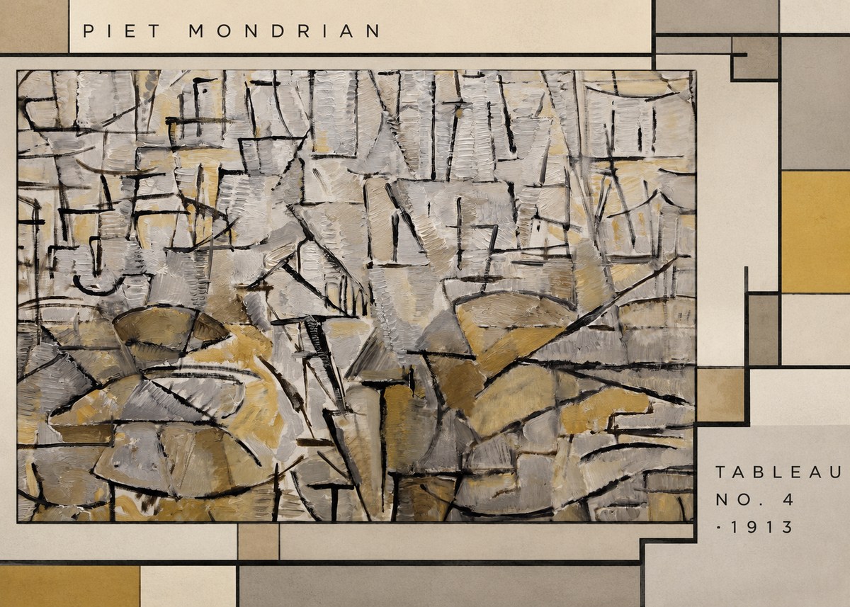 Piet Mondrian Tableau No. 4 No2 - Plakat