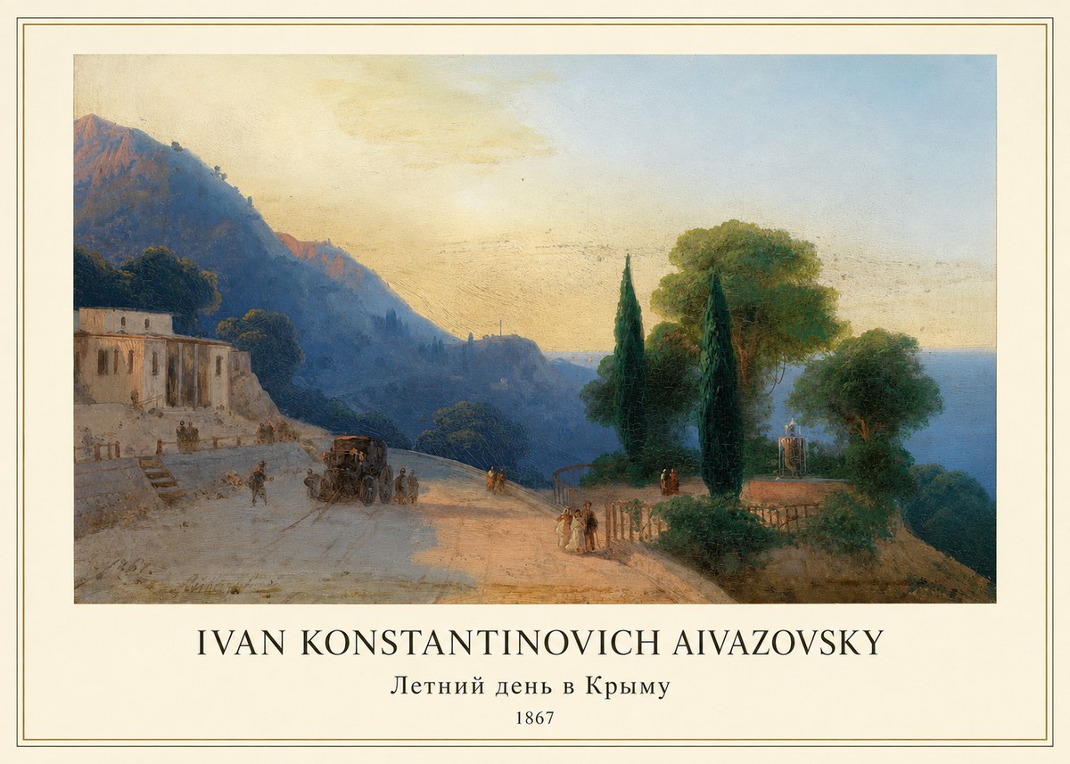 Ivan Konstantinovich Aivazovsky Летний День В Крыму No3 - Plakat