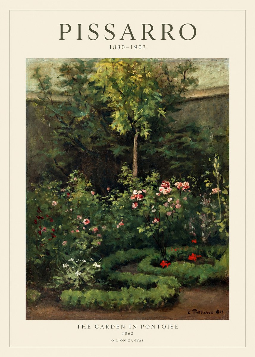 Pissarro The Garden in Pontoise No1 - Plakat