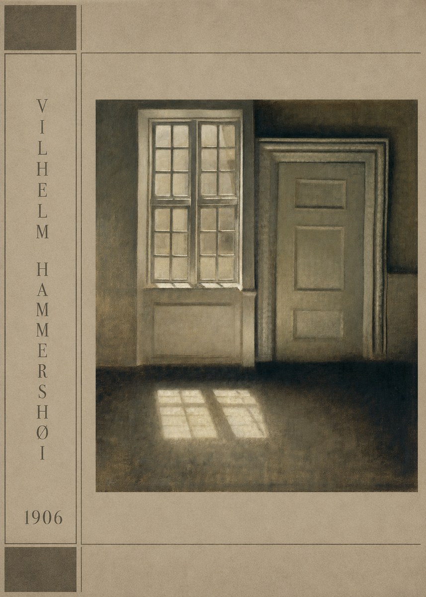 Vilhelm Hammershøi Interior. Sunlight on the Floor No2 - Plakat