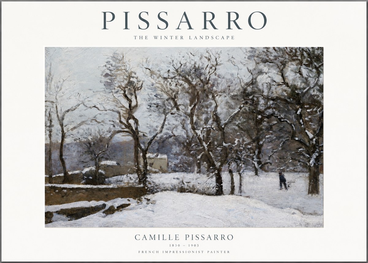 Pissarro The Winter Landscape No1 - Plakat