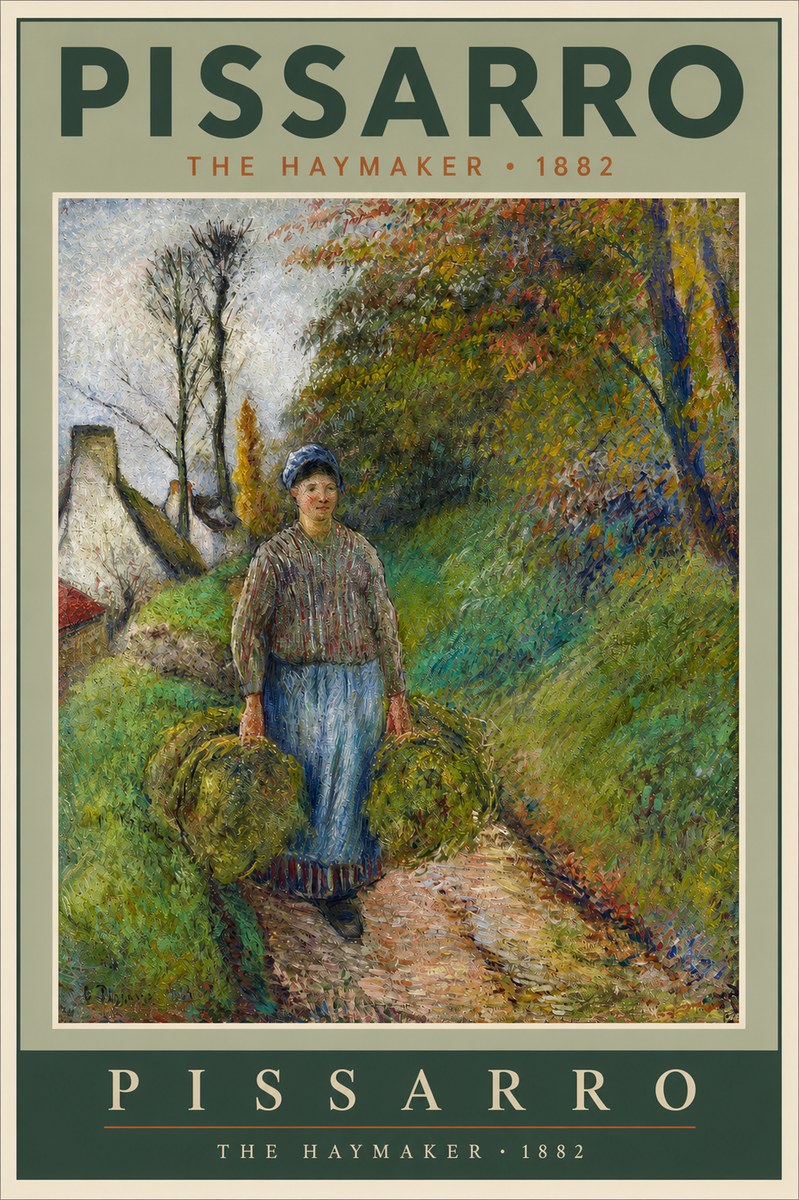 Pissarro The Haymaker No2 - Plakat