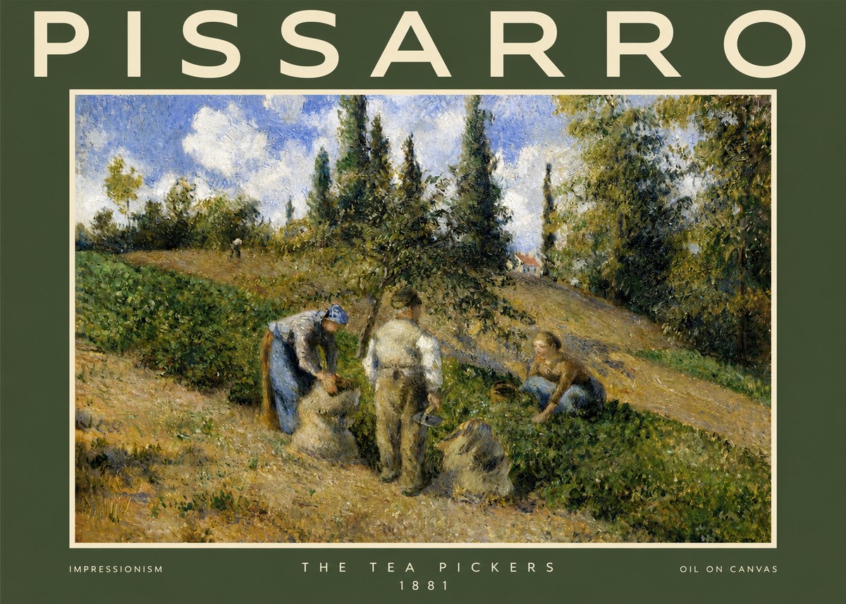 Pissarro The Tea Pickers No2 - Plakat