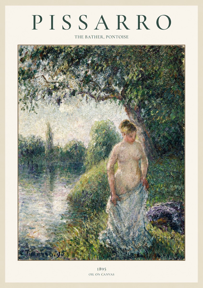 Pissarro The Bather, Pontoise No1 - Plakat