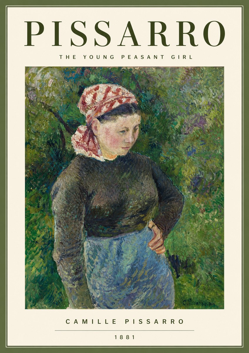 Pissarro The Young Peasant Girl No2 - Plakat