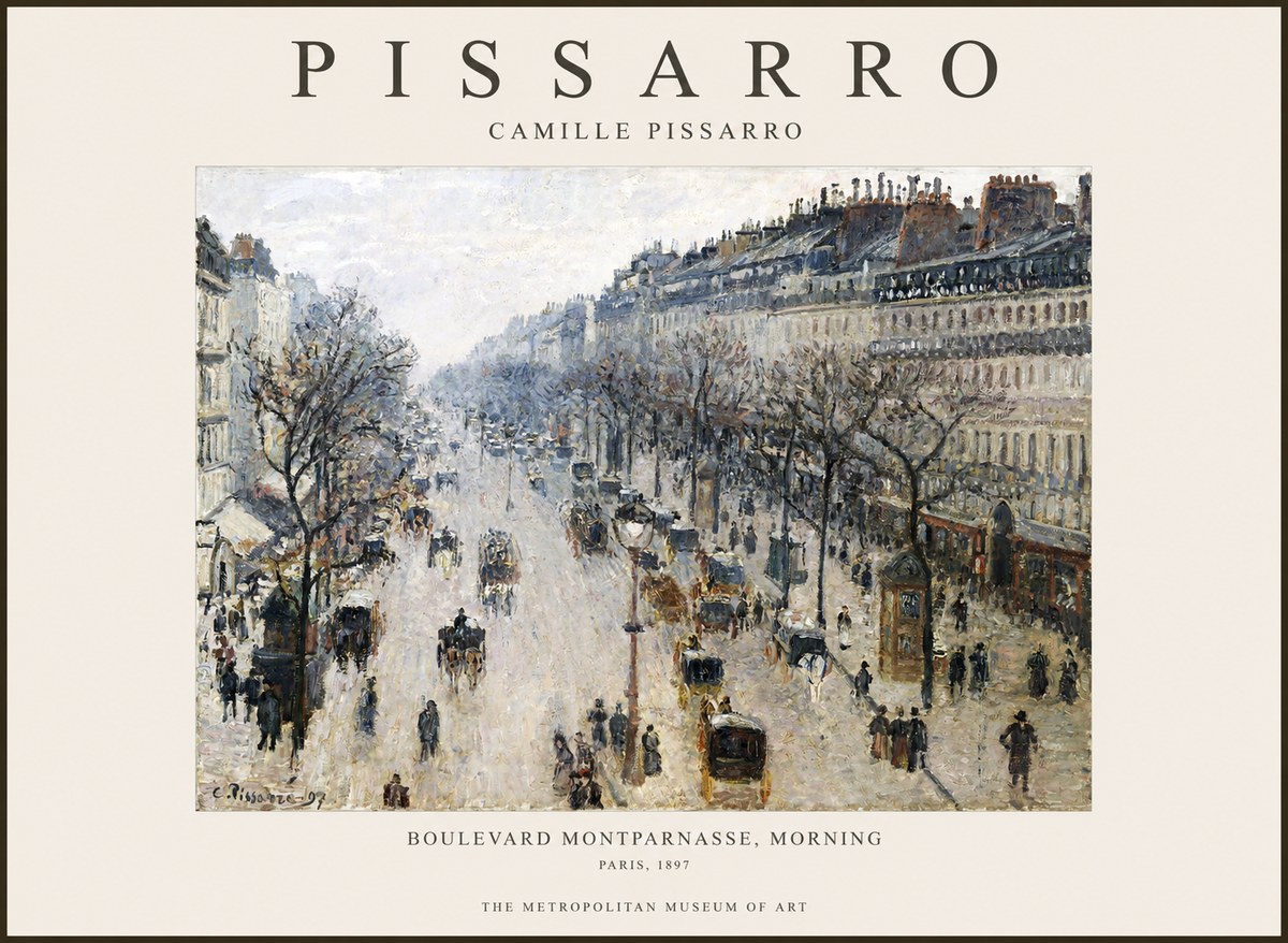 Pissarro Boulevard Montparnasse, Morning No1 - Plakat