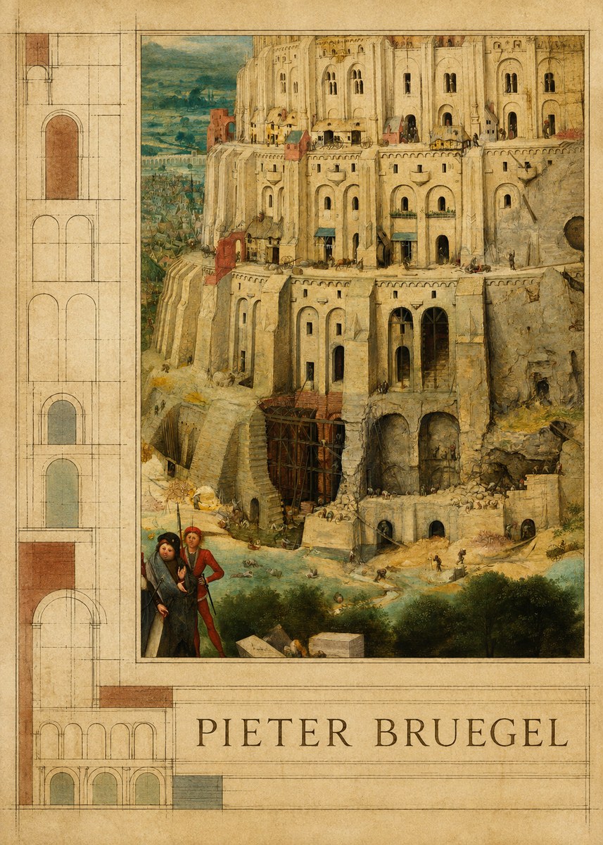 Pieter Bruegel The Tower of Babel IV No3 - Plakat