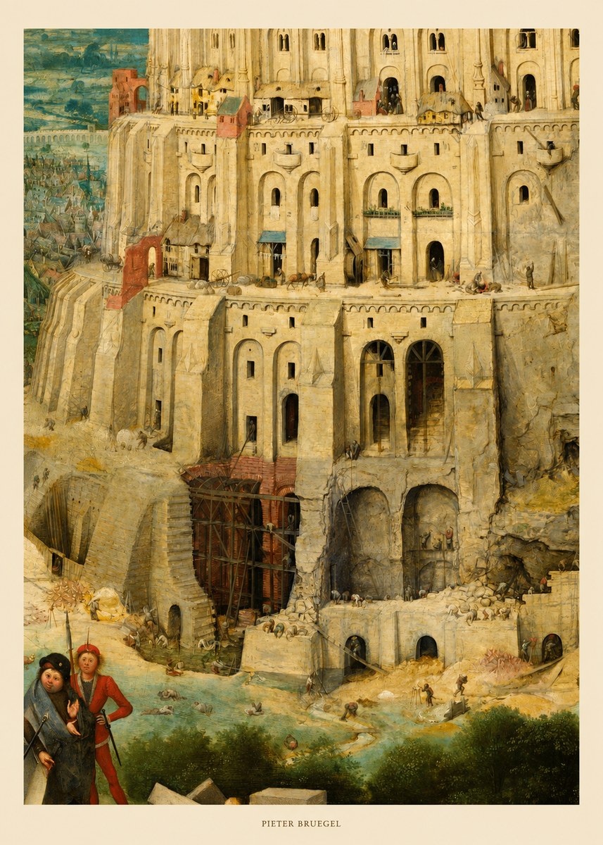 Pieter Bruegel The Tower of Babel IV No5 - Plakat