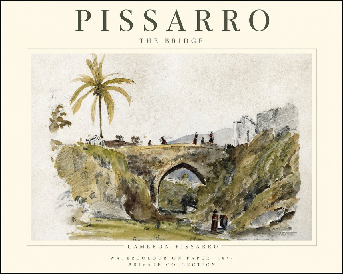 Pissarro The Bridge No1 - Plakat