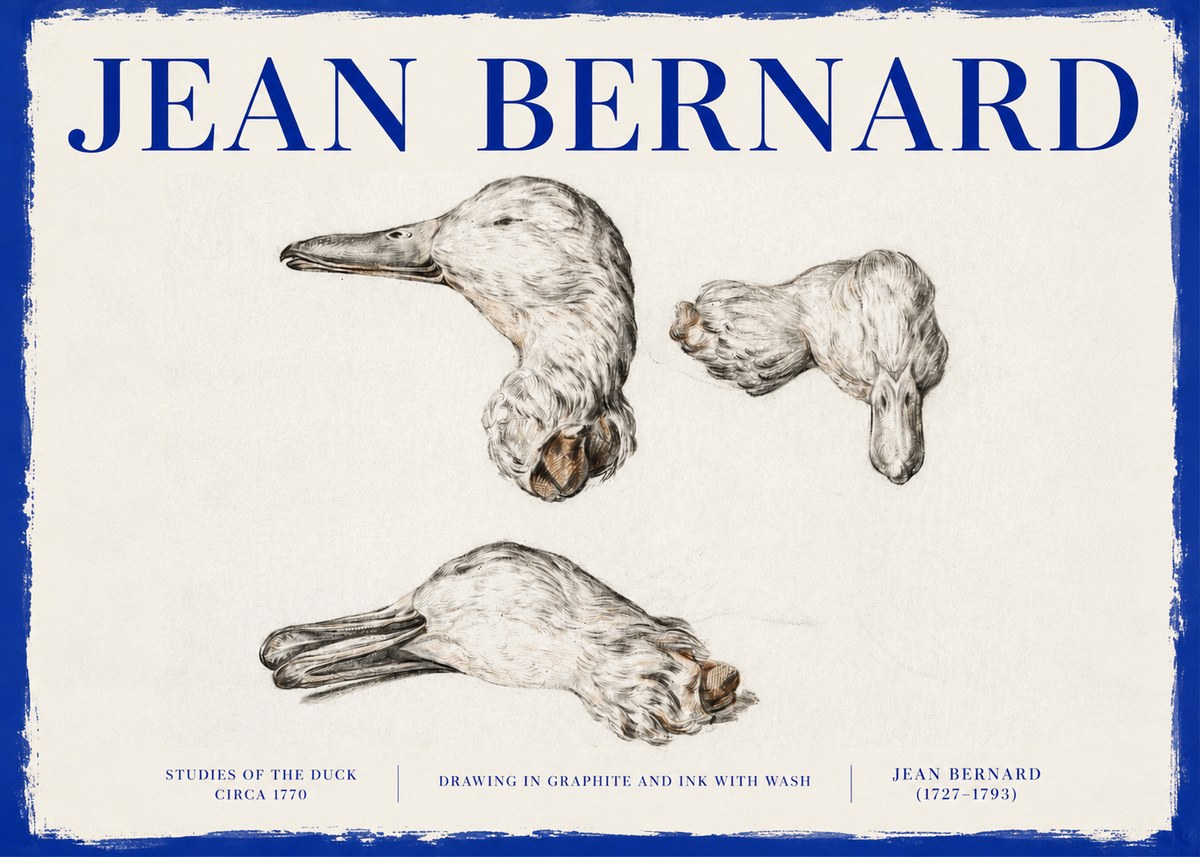 Jean Bernard Studies of the Duck No3 - Plakat