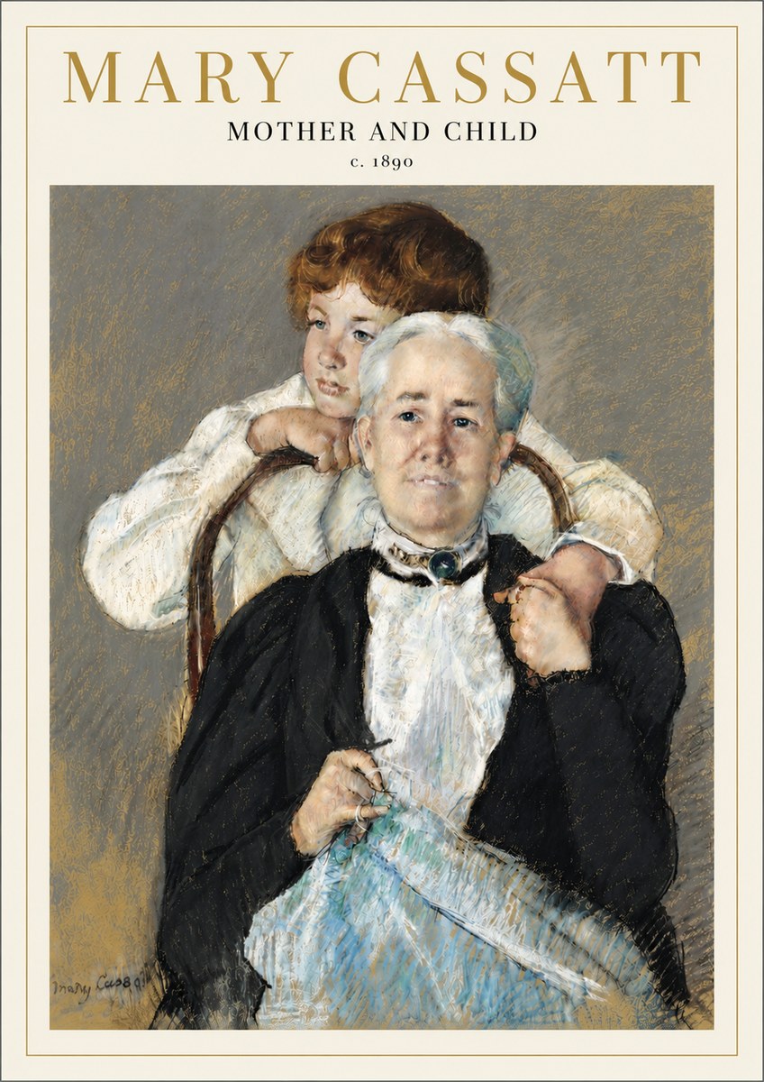 Mary Cassatt Mother and Child V No4 - Plakat