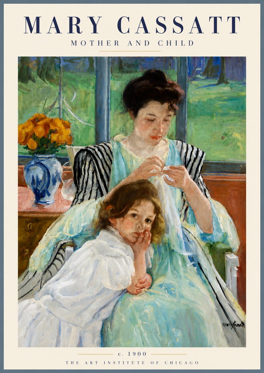 Mary Cassatt Mother and Child VII No6 - Plakat