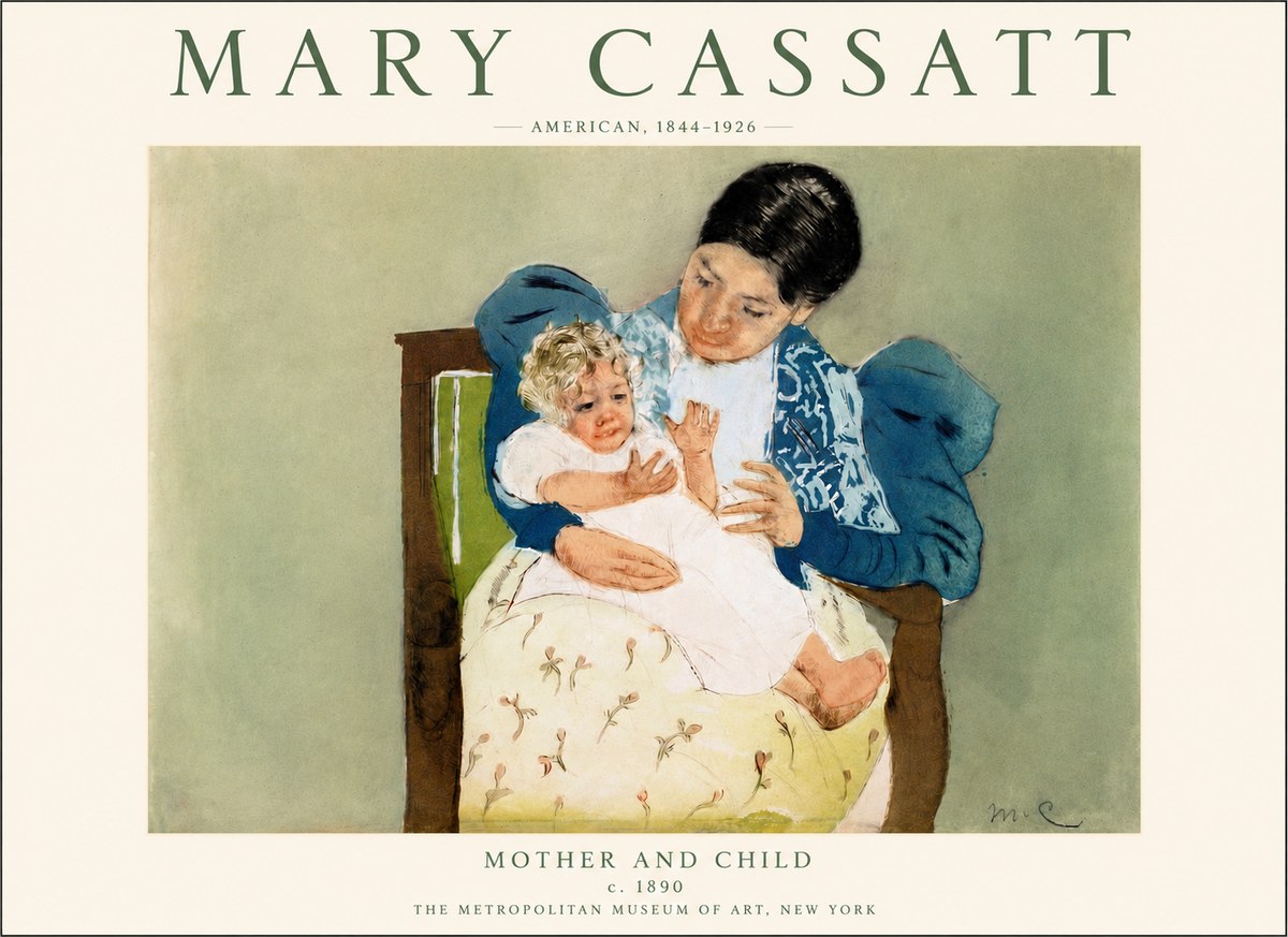 Mary Cassatt Mother and Child VIII No5 - Plakat