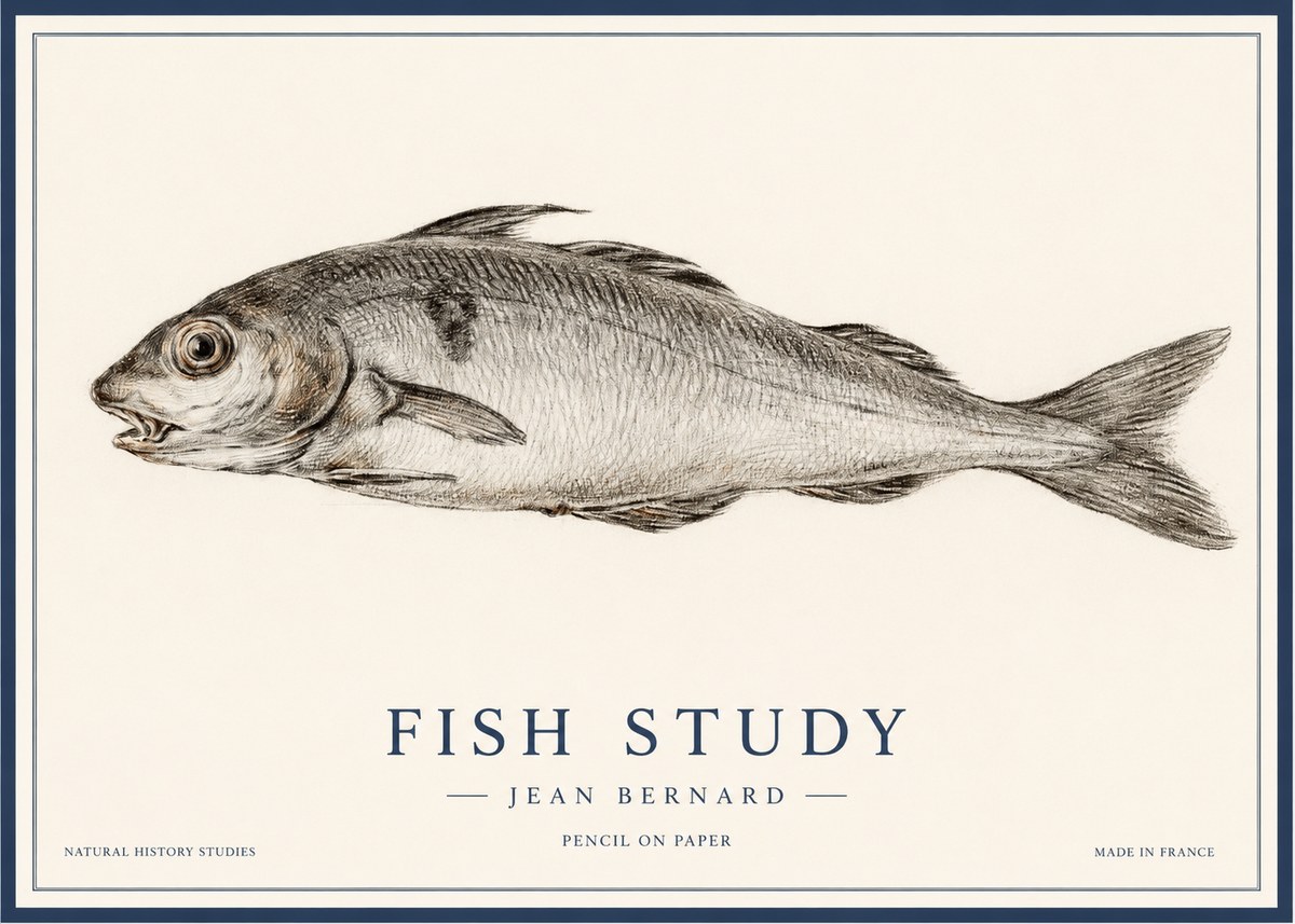 Jean Bernard Fish Study III No1 - Plakat