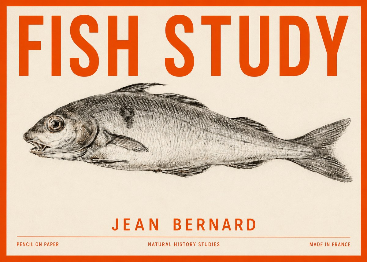 Jean Bernard Fish Study III No2 - Plakat