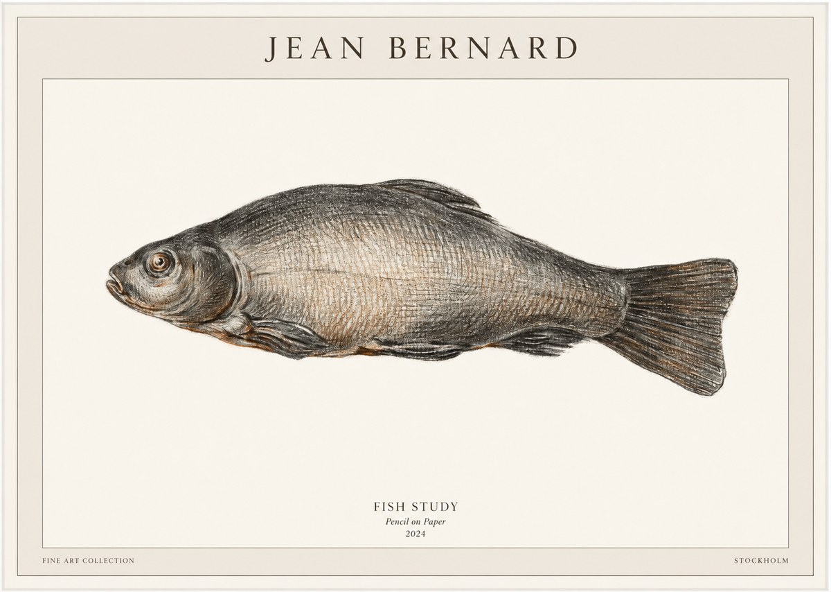 Jean Bernard Fish Study IV No1 - Plakat