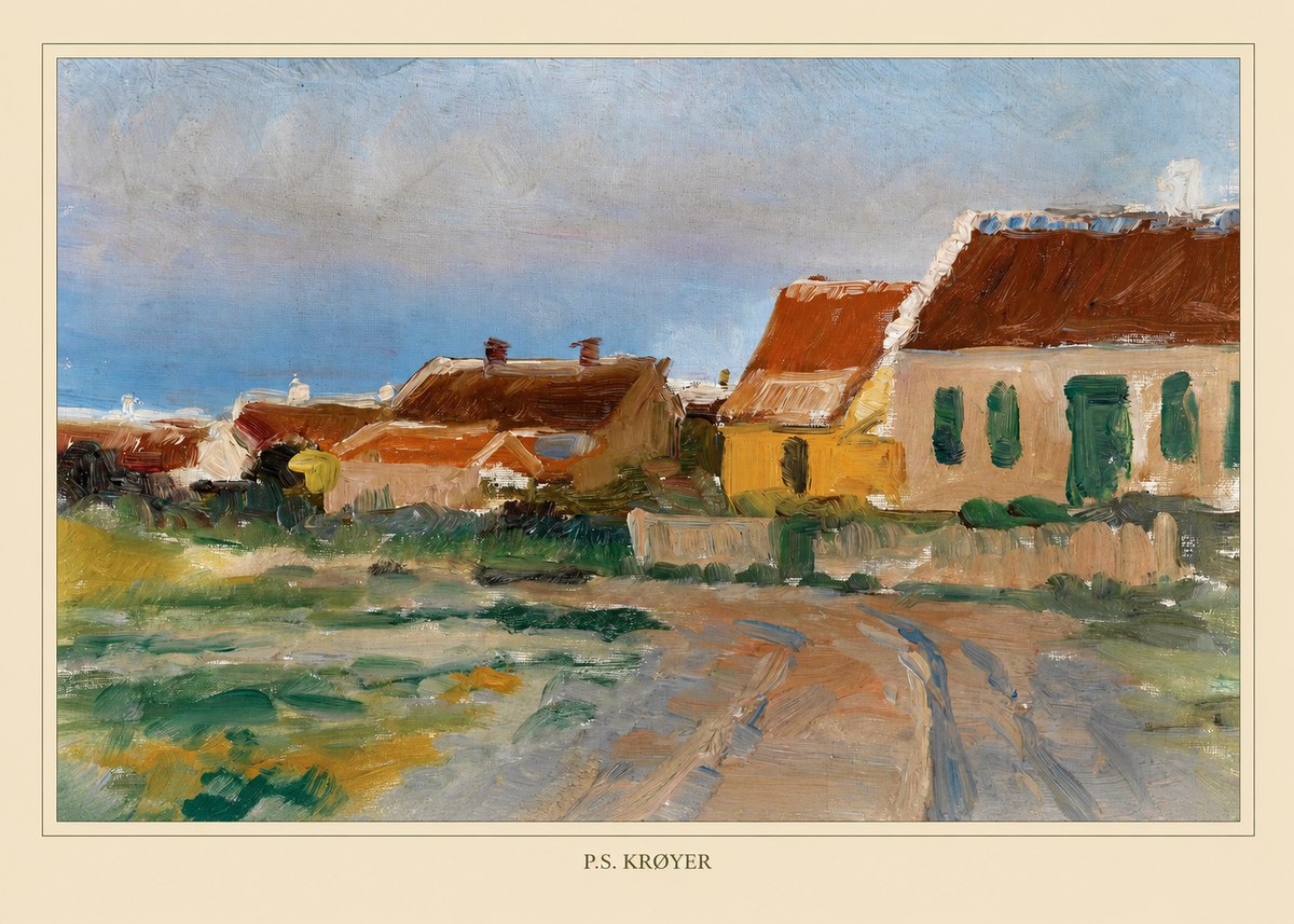 P.S. Krøyer Houses in Skagen No4 - Plakat