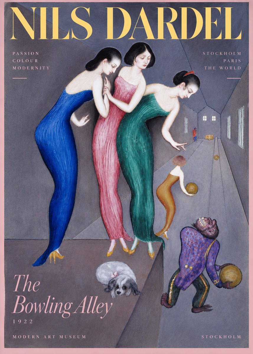 Nils Dardel Three Graces No5 - Plakat