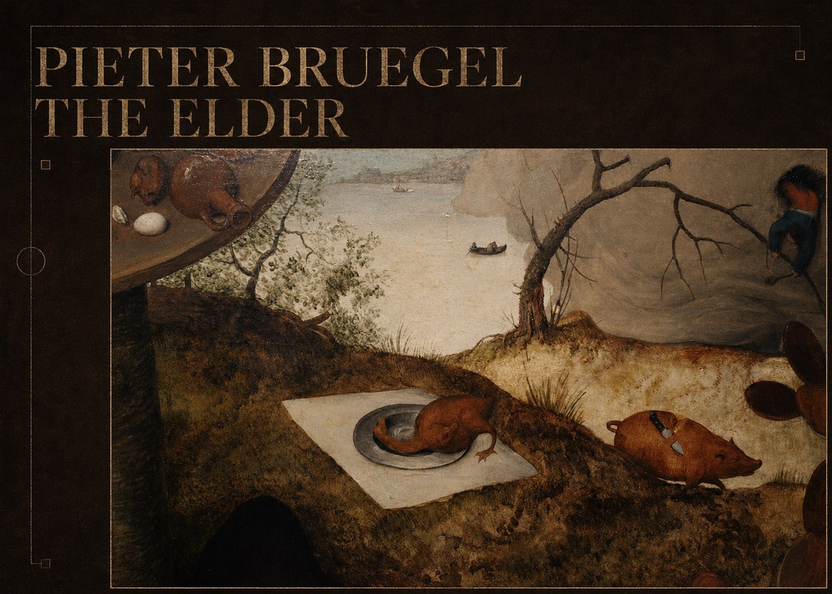 Pieter Bruegel The Pig Is Stabbed No6 - Plakat