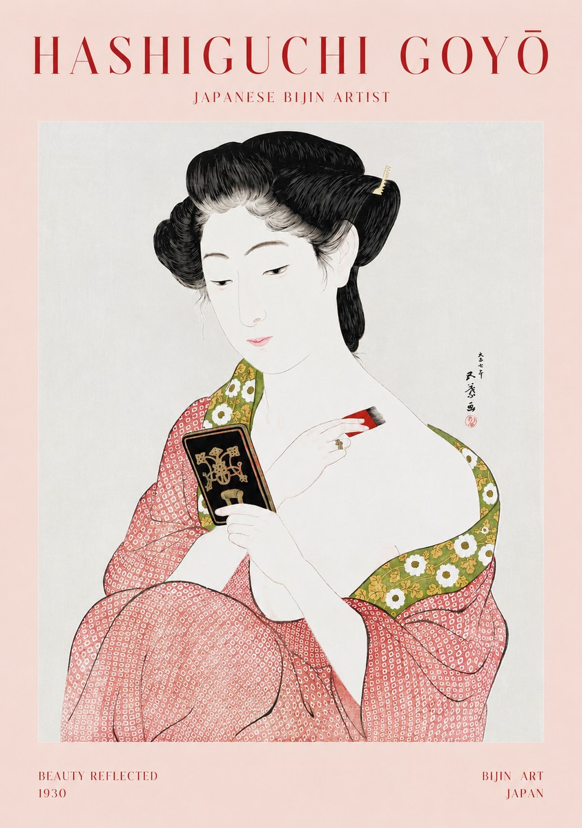 Hashiguchi Goyō Beauty Reflected No1 - Plakat