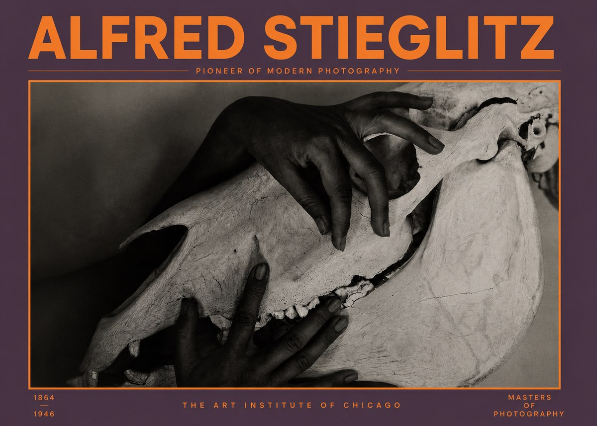 Alfred Stieglitz Georgia O'keeffe - Hands and Skull No4 - Plakat