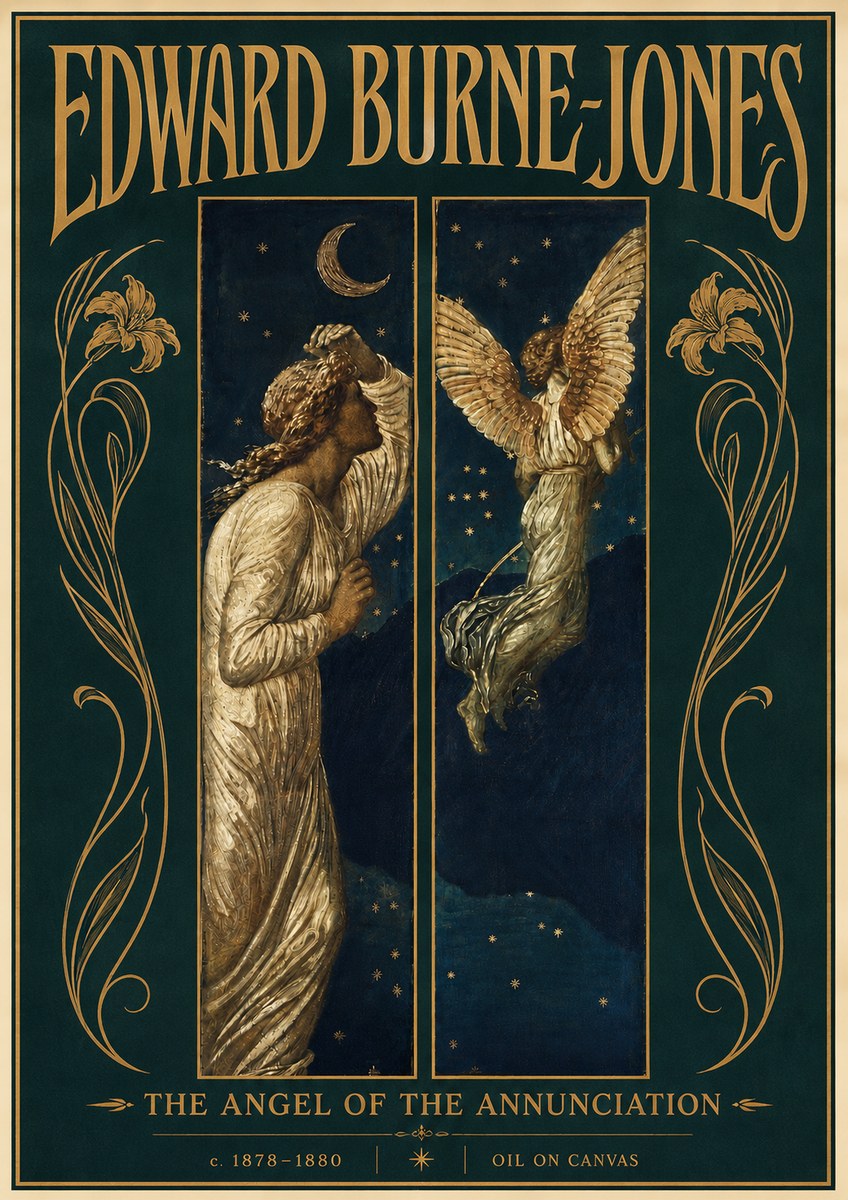 Edward Burne-Jones The Angel of the Annunciation No6 - Plakat