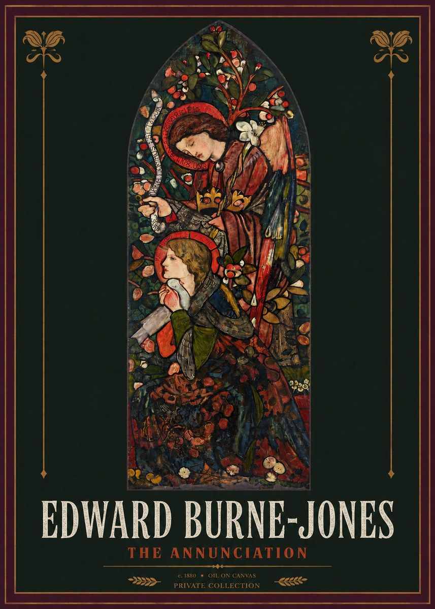 Edward Burne-Jones The Annunciation I No2 - Plakat